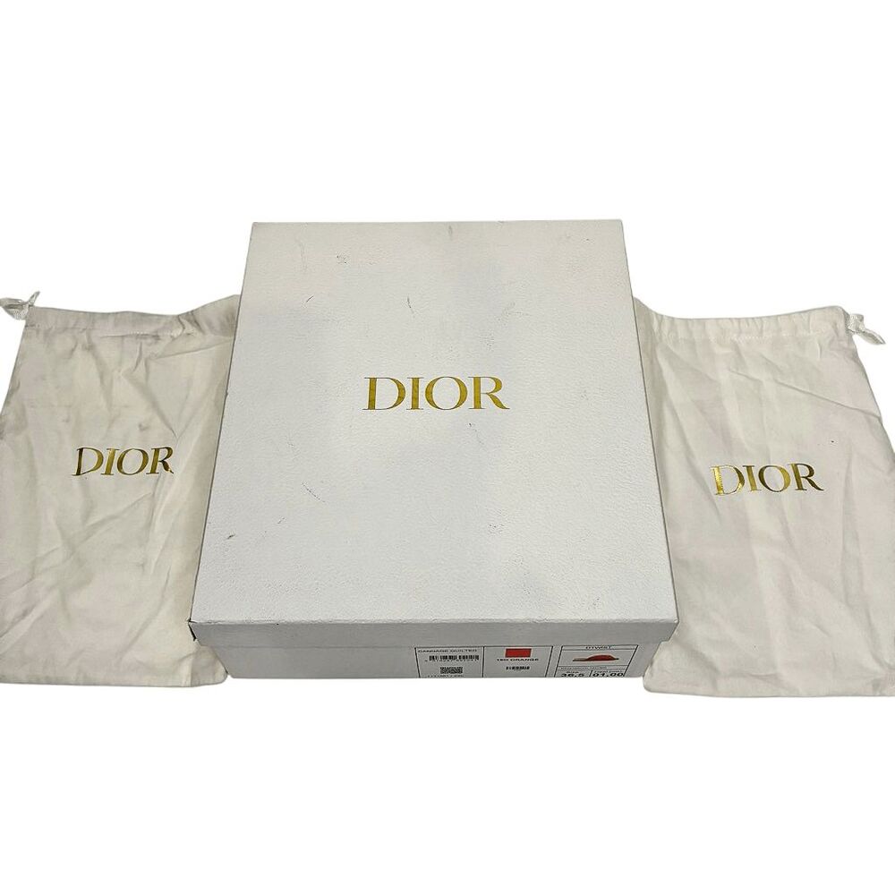 Dior D-Twist Cannage Quilted Orange Slides EU 36.5 Designer Sandals Slip On Flat - Picture 7 of 13